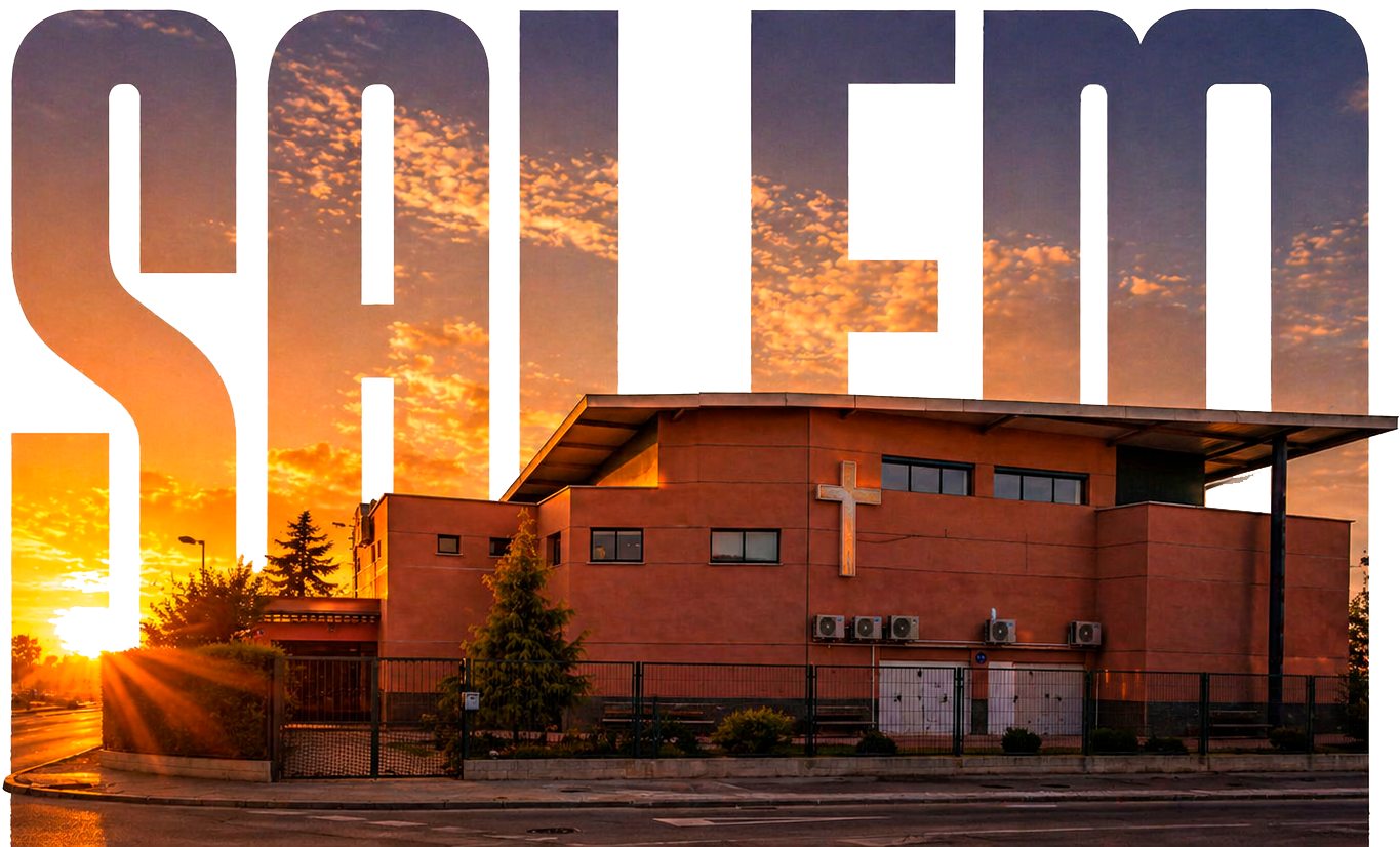 Iglesia Salem Fuenlabrada — fachada al atardecer